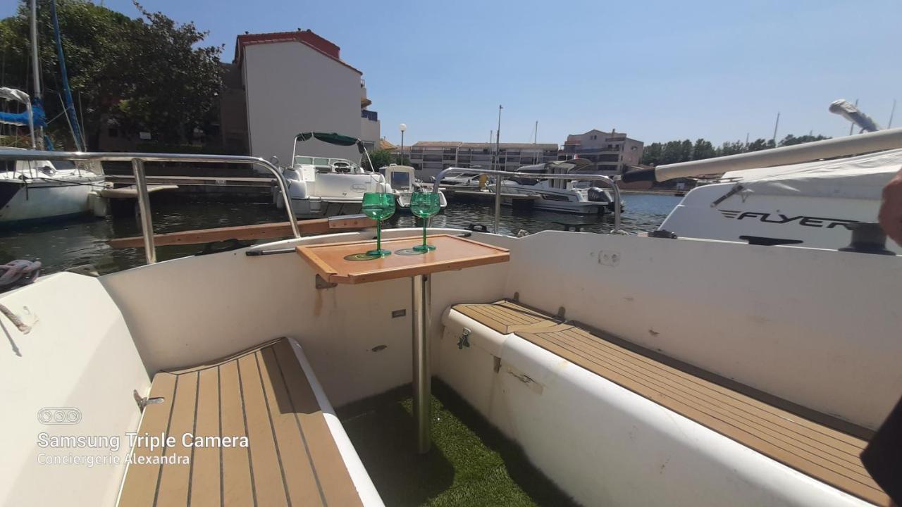 سان سيبريان Nuit Insolite A Bord De L'Enata Un Voilier A Quai Sur La Marina De St Cyprien المظهر الخارجي الصورة